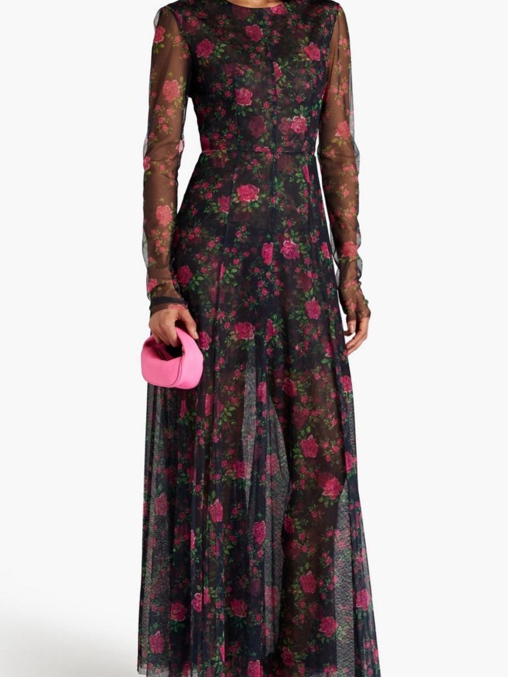 Philosophy di Lorenzo Serafini black floral gown